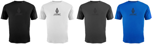 Dry-Fit, Black Logo, Short Sleeve T-shirt for Men